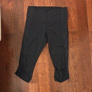 Lululemon Athletica Black High-Waisted Cropped Leggings